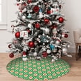 thumbnail image 5 of Picia 60s and 70s Style Print Christmas Tree Skirt , Christmas Tree Skirt Ornaments for Merry Christmas Holiday Party Decorations Indoor Outdoor-36", 5 of 7
