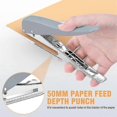 thumbnail image 5 of Heavy Duty Single Hole Punch,Hole Puncher 25 Sheets Capacity Paper Punch for Paper ID PVC Cards Scr 26-27s, 5 of 5