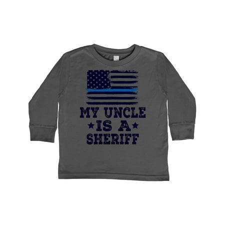 

Inktastic Uncle Is A Sheriff Law Enforcement Gift Toddler Boy or Toddler Girl Long Sleeve T-Shirt