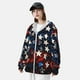 thumbnail image 3 of Fotbe Red Blue White Stars Chaqueta con Protección Solar UPF 50+ para Hombre y Mujer, Camisa con Capucha y Bolsillos-Medium, 3 of 7
