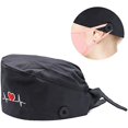 thumbnail image 3 of Scrub Cap Women ECG Heart Embroidery Adjustable Anti Sweat Button Scrub Cap Bouffant Hat, 3 of 7