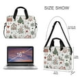 thumbnail image 3 of FORMRS 16" Laptop Bag Carrying Sleeve Case with Handle Travel Shoulder Briefcase, White Nordic Christmas House, 3 of 8
