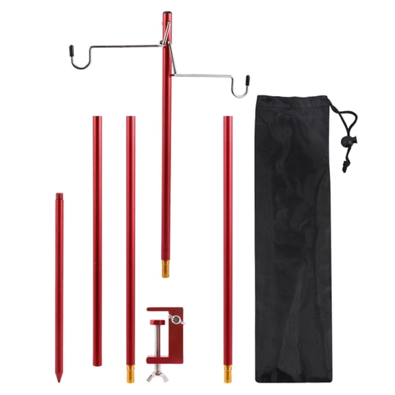 Camping Lamp Stand Aluminum Alloy Detachable Outdoor Light Holder Folding Lamp Hanger Outdoor Hiking Fishing Equipment
