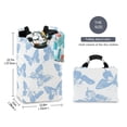 thumbnail image 2 of Yayeee Freestanding Laundry Hamper with Handle Collapsible Large Storage Basket for Clothes, Blue Butterfly, 2 of 7