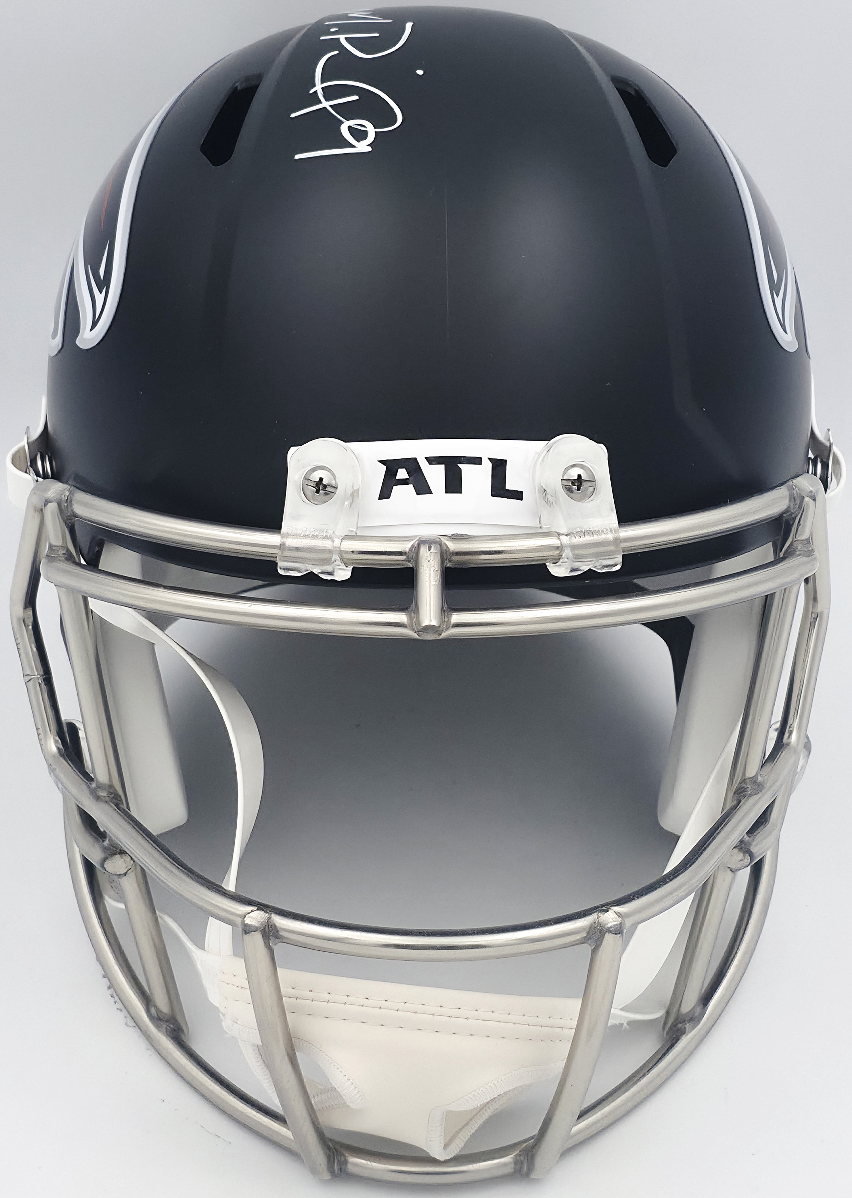 Michael Penix Jr. Autographed Atlanta Falcons 2020 Alternate Black Full Size Speed Replica Helmet Beckett BAS Witness 242567