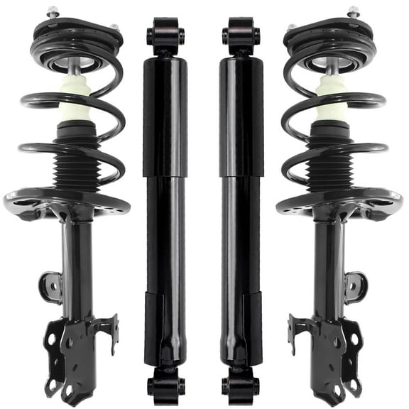 Detroit Axle - 4pc Struts Shocks for Toyota 2013-2018 RAV4, 2 Front Struts with Coil Spring 2 Rear Shock Absorbers 2014 2015 2016 2017 Replacement Suspension Kit