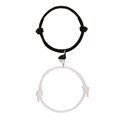 thumbnail image 3 of par de pulseras magnéticas para parejas, ajustables, con forma de corazón, de atracción mutua, con campana y cuerda, para parejas, color negro y blanco., 3 of 12