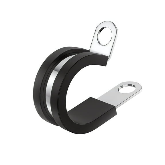 30 Pack Cable Clamp, 3/4 Inch Stainless Steel Wire Clamp with Metal Rubber Clips，Cable Clamps Assortment Kit for Cable Rigid Pipe Strap (20mm)