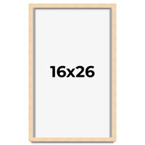 16x26 Frame Beige Real Wood Picture Frame Width 0.75 inches | Interior Frame Depth 0.5 inches |