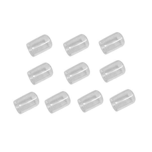 10 piezas de protectores de punta de taco de billar, tapas de goma para extremos y cubiertas inferiores de taco de billar 13 mm transparente