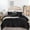 Black, variant on Full Size Comforter White Modern 3PCS Microfiber Full Size Comforter Sets for All Season Comforter for Men, Women and Girls Soft Lightweight Bed Comforter Set