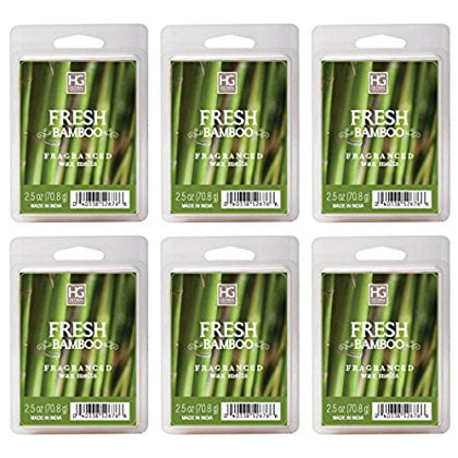 Hosley's Fresh Bamboo Wax Cubes / Melts - Set of 6 / 2.5 oz each. Hand poured wax infused with essential (The Best Hard Wax)