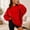 Red, variant on Boyscolos Oversized Sweatshirt for Women Crewneck Fleece Long Sleeve Pullover Hoodies Tops Fall Fashion Outfits Clothes Red M