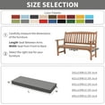 thumbnail image 2 of Kimunuk Outdoor Bench Cushions 48 x 18 x 3.5 Inch, High Density Foam Bench Seat Cushion, Porch Swing Cushion with Non-Slip Removable Cover, Light Grey, 2 of 7