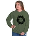 thumbnail image 3 of Celestial Sun Symbolic Spirit Animal Women Plus Size Crewneck Sweatshirt Brisco Brands 2X, 3 of 4