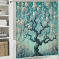 thumbnail image 6 of Orinice Flowers Tree Branches Bathroom Decor Set Colorful Luxurious Graphic Print Polyester Fabric Fashion Decor Sets with Hooks 69x72, 6 of 7