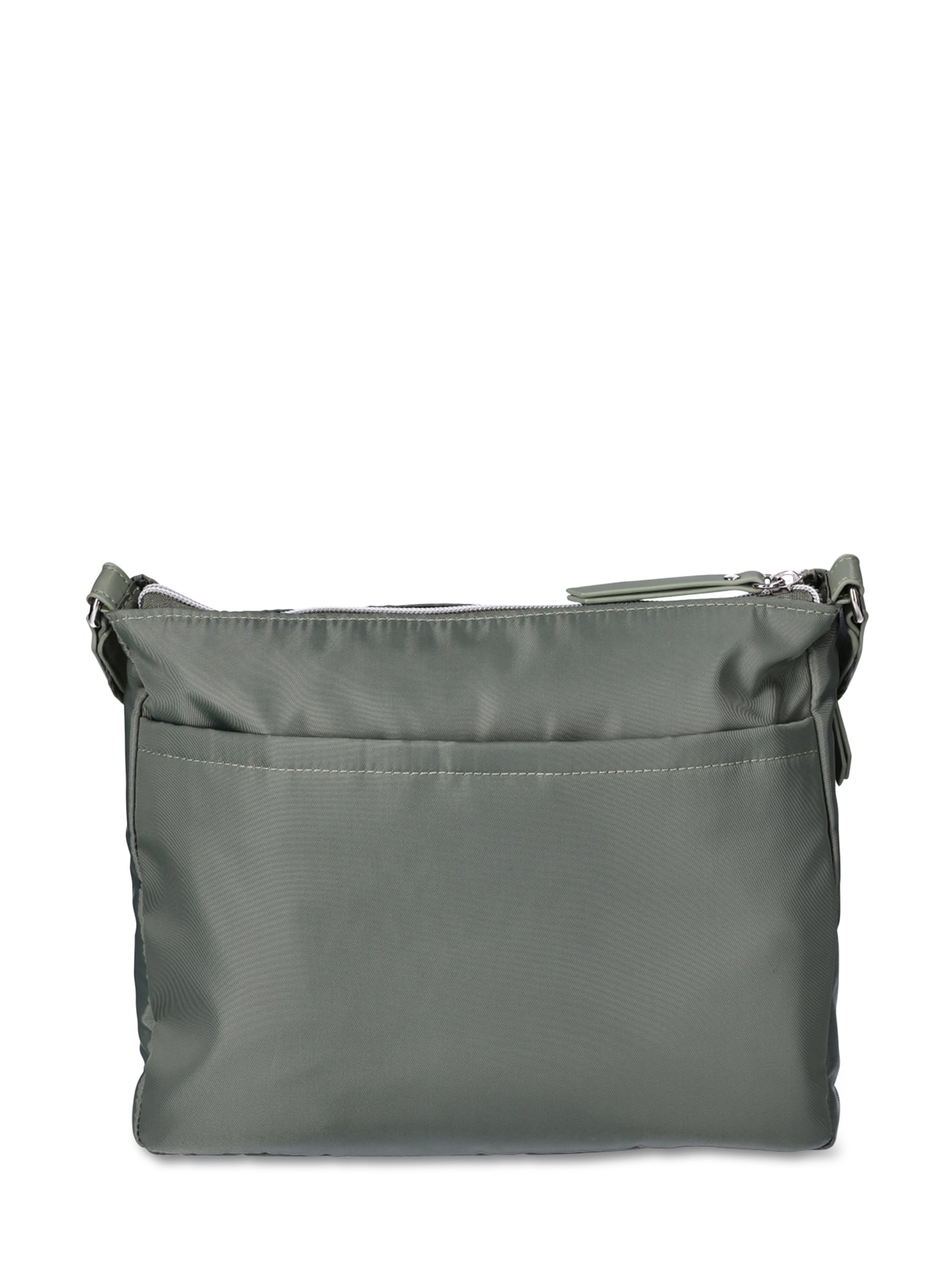 Time and Tru Women's Nylon Pine Crossbody, Olive Night