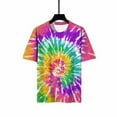 thumbnail image 5 of Patlollav Womens Crewneck Short Sleeve Tie-Dye Print Pattern Casual Tops Print Shirts, 5 of 6