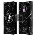 thumbnail image 1 of Head Case Designs Officially Licensed Chelsea Football Club Crest Black Marble Leather Book Wallet Case Cover Compatible with Samsung Galaxy S9, 1 of 6