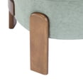 thumbnail image 4 of Christopher Knight Home Wingback Accent Chair, Upholstered Armchair with Solid Wood Legs, Granite Green, 4 of 9