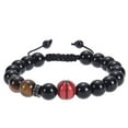 thumbnail image 4 of Basketball Baseball Bracelet Natural Beaded Rugby Bracelet Sports Bracelet With Card, 4 of 6