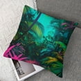 thumbnail image 7 of Acheng Palm Leaves with Lush Branches and Leaves Tropical Jungle Palm Leaves Short Plush Pillowcase Set of 2 White, 7 of 7