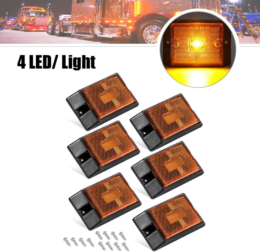 2" LED Marker Clearance Lights Water Proof Truck Trailer RV Boat Trailer 