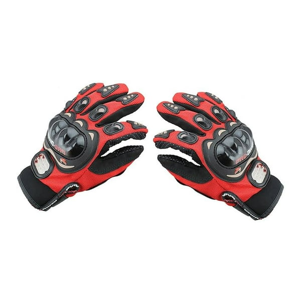 Attractive Offer World Pro Bike Motorbikes Full Fingerd Gloves, (Red) XL Size