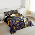 thumbnail image 4 of Feelyou Rustic Mushroom Plant Bedding Comforter Set, Mystic Eyes Skeleton Twin Comforter Sets, Vintage Hippie Bohemian Reversible Bedding Set, Luxury Bedroom Decor, 2pcs, 4 of 9