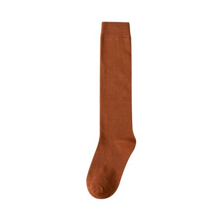 

Autumn Cotton Ladies Girls Solid Color Women Socks Long Warm Thigh Knee High Stockings ORANGE