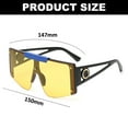 thumbnail image 2 of Fashion Big Frame Sunglasses for Street Photography One Piece PC Sunglasses Yellow, 2 of 5