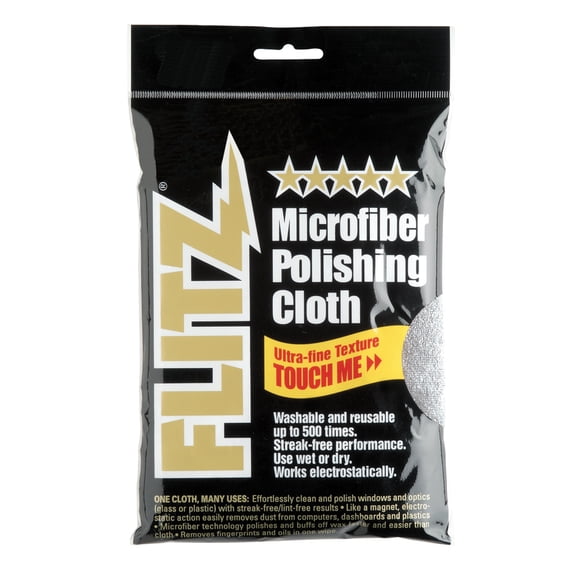FLITZ MICROFIBER POLISHING CLOTHS 16 X 16