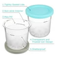 thumbnail image 3 of Ice Cream Maker Containers Replacement, Compatible With Nc300, Nc301 Series, 16Oz Ninja Creami Pints, Dishwasher Safe, Upgraded Lid Design, Bpa-Free, Reusable Containers,, 3 of 5