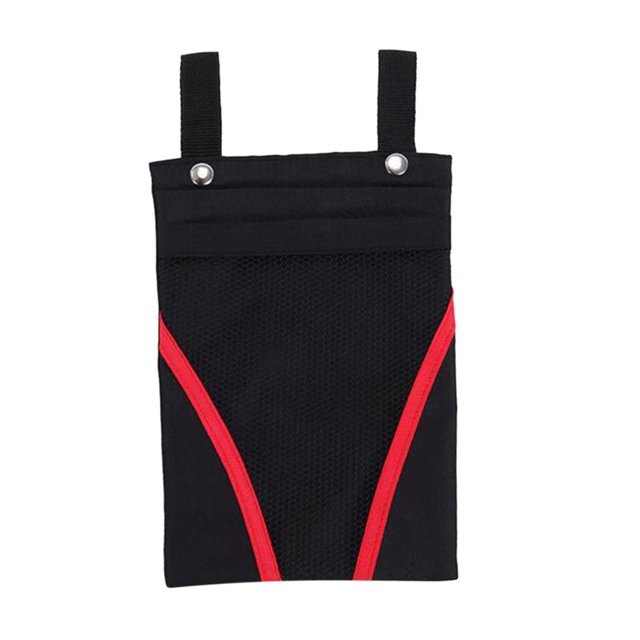 Bolsa para patinete de bicicleta, bolsa colgante frontal impermeable, bolsa de almacenamiento para patinete eléctrico Rayas rojas en negro kusrkot Caja de almacenamiento de bicicletas de scooter