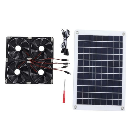 

Solar Panel Fan Solar Power Panel Exhaust Fan Portable Ventilation Fan Solar Powered Panel Fan for RV Roofs Dog House Sheds Greenhouse