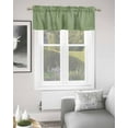 thumbnail image 2 of Vintage Forest Green Kitchen Curtain Valances for Windows Farmhouse Short Curtains, Farmhouse Retro Solid Color Linen Texture Rod Pocket Valance Curtain for Bedroom Cafe Living Room 56"x16", 2 of 8