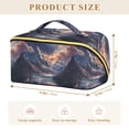 thumbnail image 4 of FORMRS Makeup Bag Travel Cosmetic Organizer for Women Fold Flat Zipper Pouch with Handle, Ethereal Mountain, 4 of 8