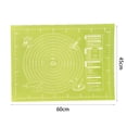 thumbnail image 4 of FLhrweasw Alfombrilla para Hornear Masa Rodante Almohadilla para Pasteles Silicona (verde 45x60cm), 4 of 9