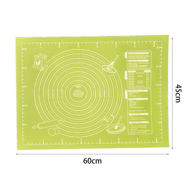 Hoja De Masa Alfombrilla para hornear de masa rodante antiadherente de silicona para repostería máquina para hacer pasteles y pizzas almohadilla de mesa Sywqhk Libre de BPA