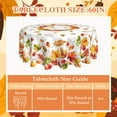 thumbnail image 3 of Fall Round Tablecloth 60x60 Inch Autumn Maple Leaf Table Cover Holiday Decorations Seasonal Decor for Home Kitchen Dining Room Picnic Party Thanksgiving, 3 of 6