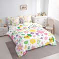 thumbnail image 3 of Homewish Cute Cartoon Flower 7-Piece Bedding Comforter Set,Colorful Daisy King Bedding Sets,White Yellow Pink Bed Sheets For Girls,Ultra Soft Home Decor Reversible, 3 of 8