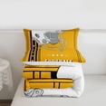 thumbnail image 4 of American Football Theme Bedding Comforter Sets Yellow Black Stripes Stars Bedding Twin, American Football City Comforter Set for Youth Teens Football Gifts for Sports Lovers (Pittsburgh), 4 of 7