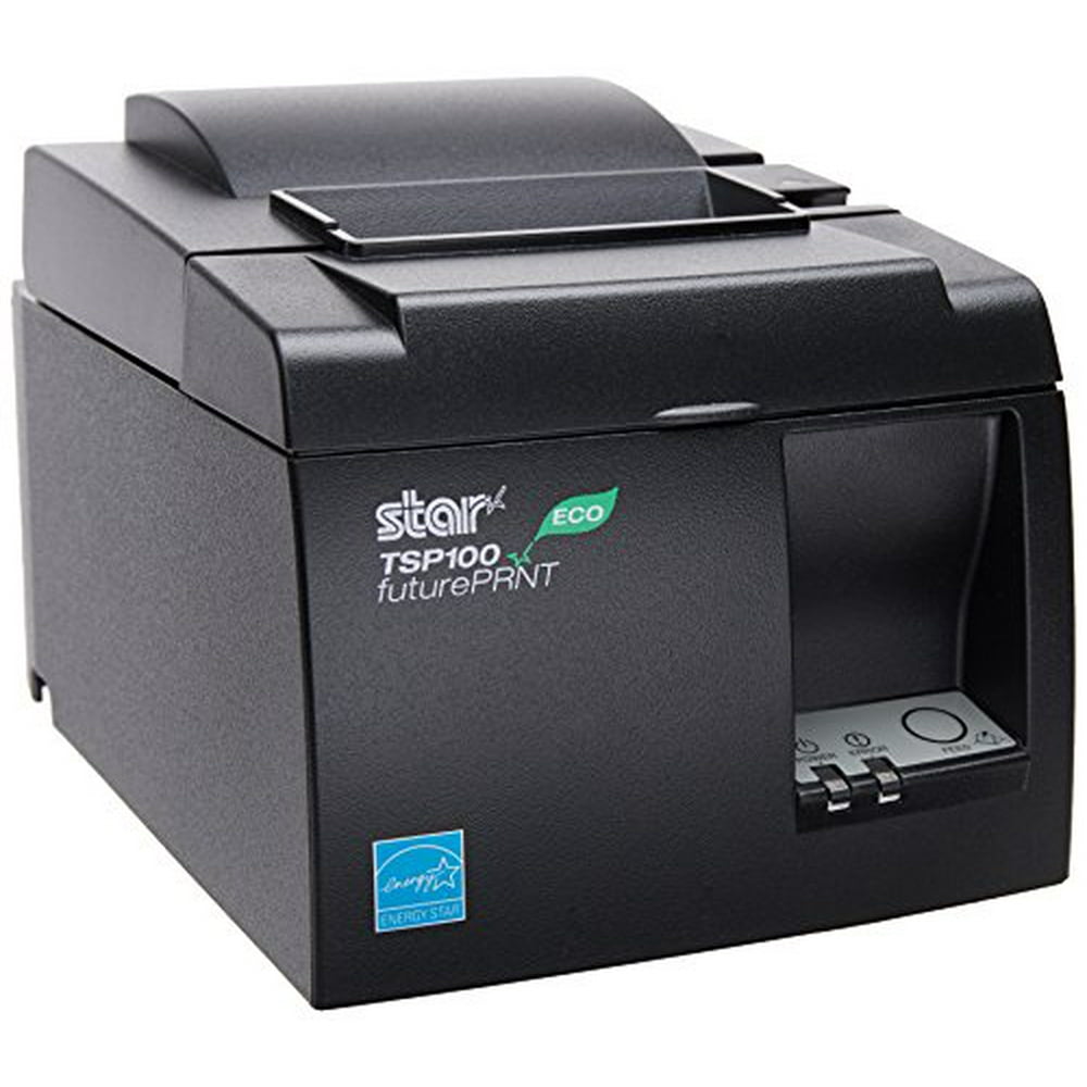 star micronics tsp143iiu gry us tsp100 eco, thermal, cutter, usb, gray, int ps