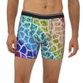thumbnail image 2 of Salouo Rainbow Glitter Pattern Men's Boxer Briefs, Soft & Breathable Underwear Elastic Waistband Briefs for Men,1-Pack, 2 of 7