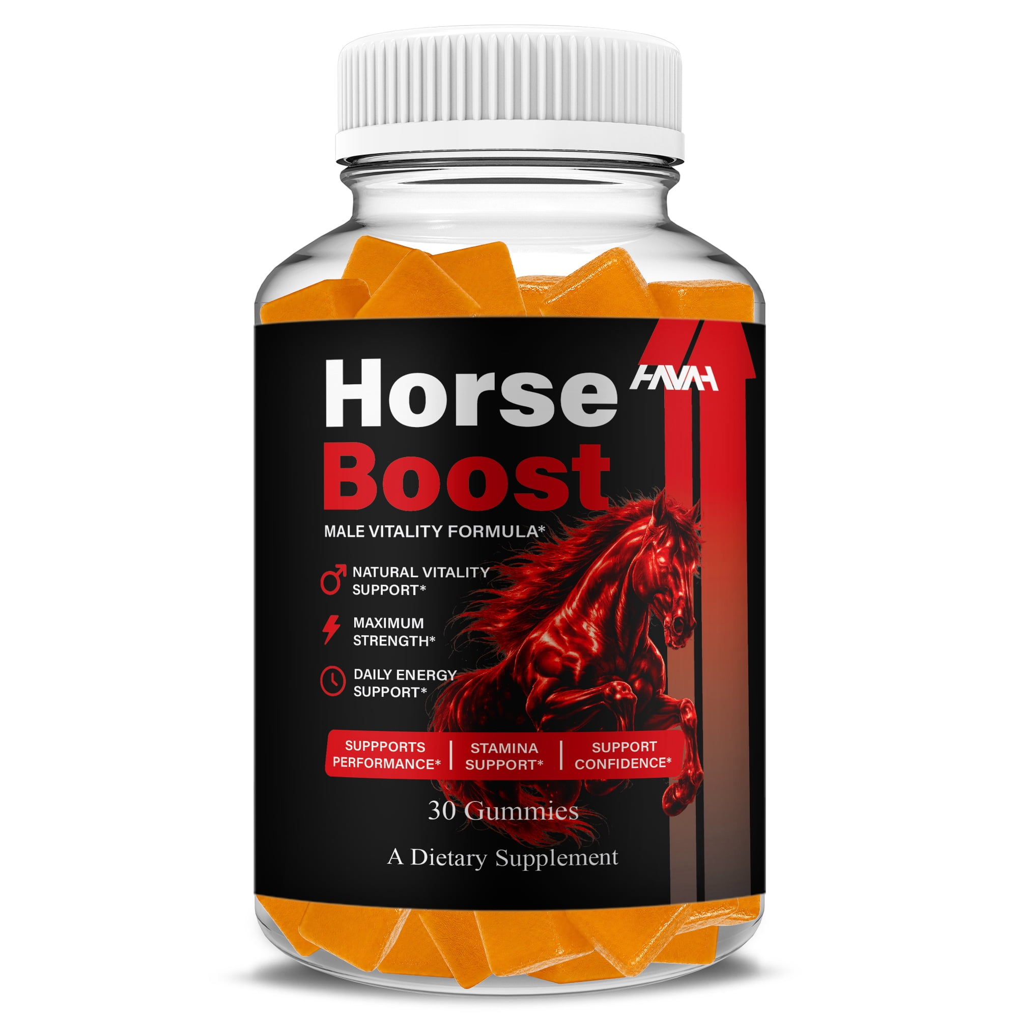 Horse Boost Male Gummies, HorseBoost Advanced Daily Energy and Overall Health Support Supplement (1 Month Supply)