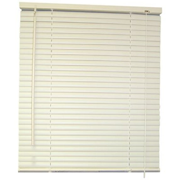 designer's touch 1-inch vinyl mini blinds, alabaster, 30x64"