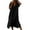 Black, variant on LOVZFMLL Summer Dresses for Women 2025 Casual Loose T-Shirt Dress Beach Vacation Clothes Short Sleeve V Neck Smock Maxi Dresses Hot Pink 2XL