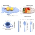 thumbnail image 2 of Airplane Shaped Kids Tableware Set With Separate Plates Cutlery And Drinking Cup For Kitchen Dining Use, 2 of 8