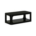 thumbnail image 3 of Plank+Beam Solid Wood 48" Modern Rectangular Coffee Table with Storage Shelf, Black, 3 of 9