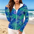 thumbnail image 5 of cocolona Womens Zipper Hoodies Long Sleeve Thumb Hole Printed Sweatshirts Casual Beach Vacation Sun Protection Tops, 5 of 5